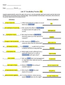 Vocabulary Workshop <b>Level</b> <b>F</b> <b>Unit</b> 5 Choosing the Right Word. . Level f unit 3 completing the sentence